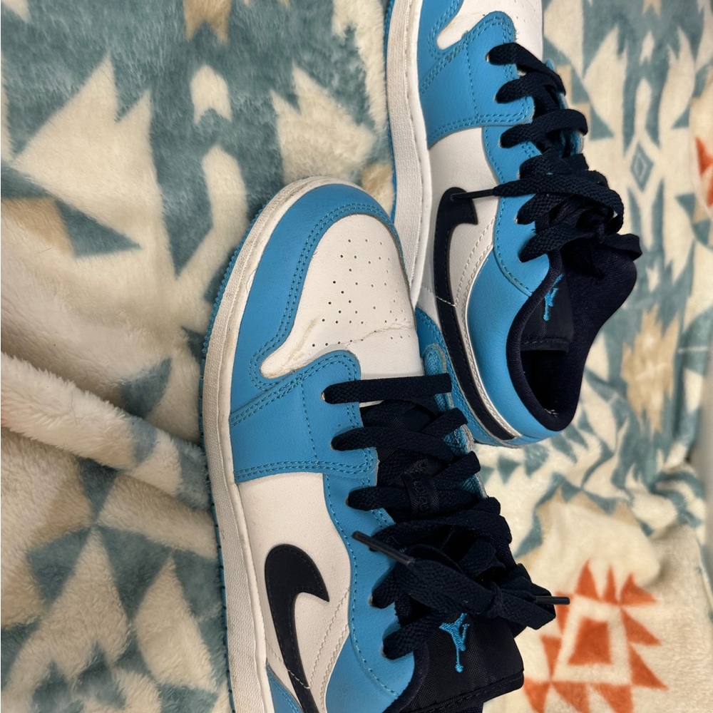 Nike Air Jordan Blue and White Sneakers